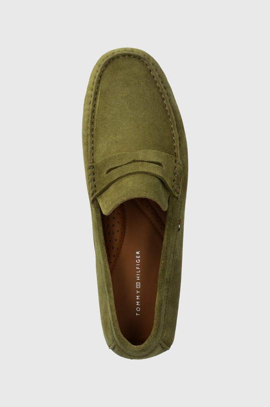 Tommy Hilfiger mocassini in camoscio CASUAL SUEDE DRIVER verde FM0FM04998