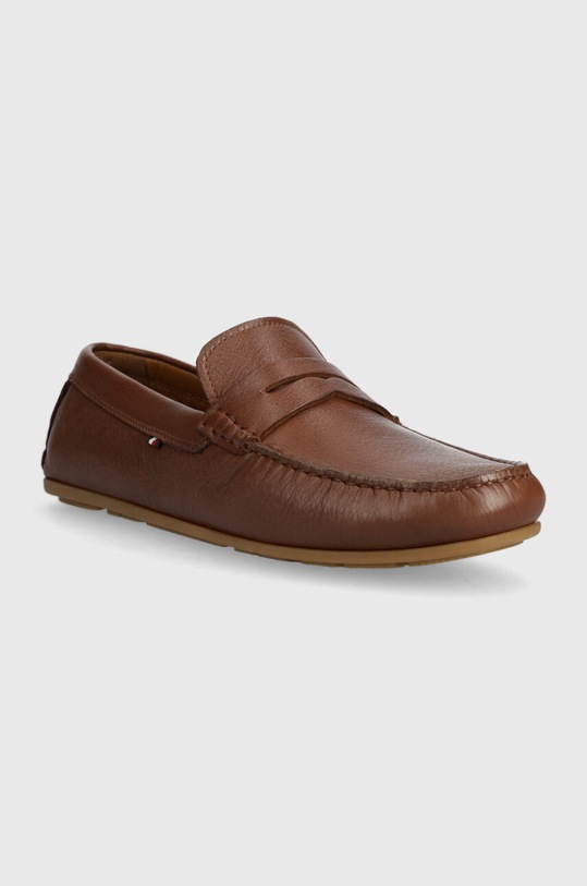 Tommy Hilfiger mokasyny skórzane CASUAL LEATHER DRIVER FM0FM04999 brązowy SS24