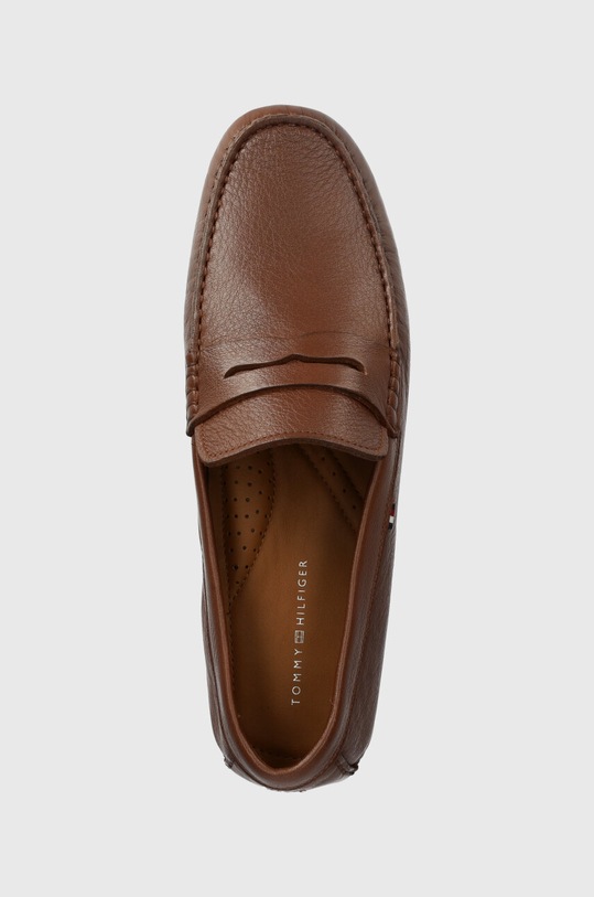 Tommy Hilfiger mokasyny skórzane CASUAL LEATHER DRIVER brązowy FM0FM04999