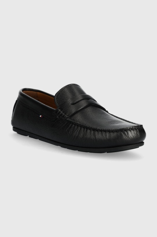 Kožne mokasinke Tommy Hilfiger CASUAL LEATHER DRIVER FM0FM04999 crna SS24