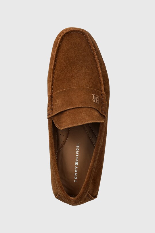 Tommy Hilfiger mokasyny zamszowe TH CLASSIC SUEDE DRIVER brązowy FM0FM05000