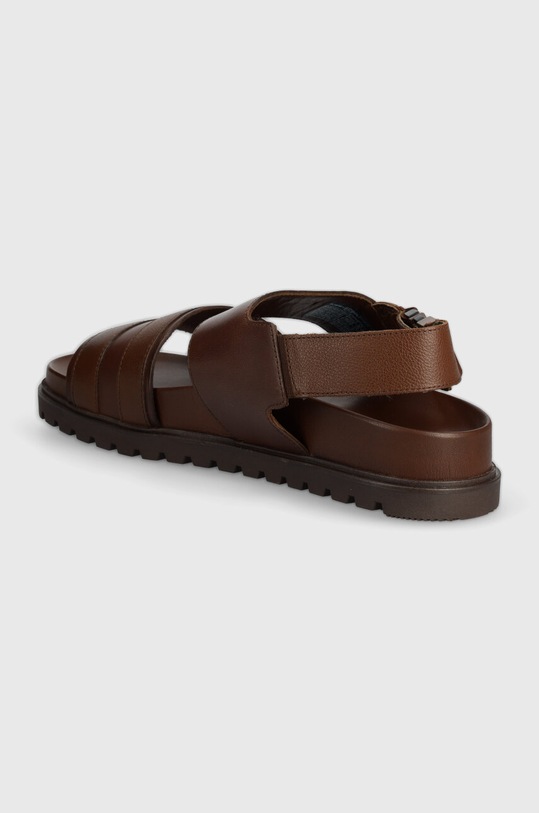 Obuwie Tommy Hilfiger sandały skórzane ELEVATED TH BUCKLE LTH SANDAL FM0FM05007 brązowy