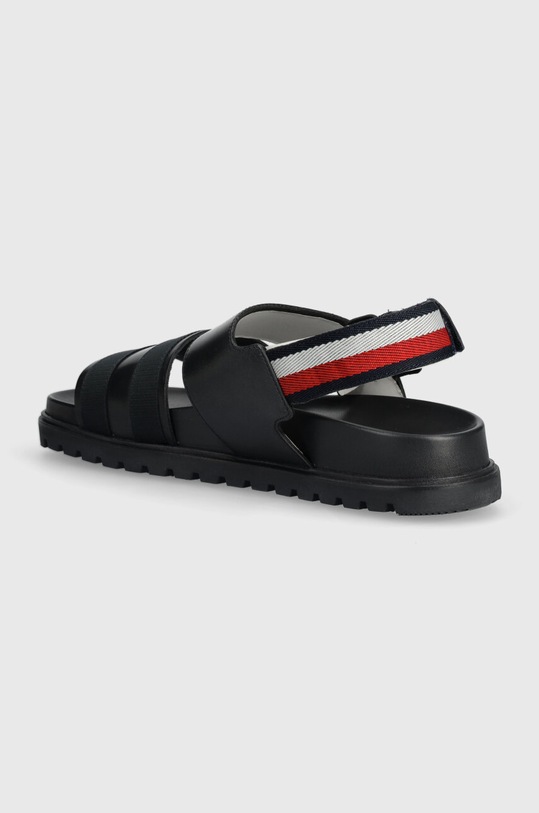 Obuwie Tommy Hilfiger sandały skórzane ELEVATED STRAPPY SANDAL FM0FM05008 granatowy