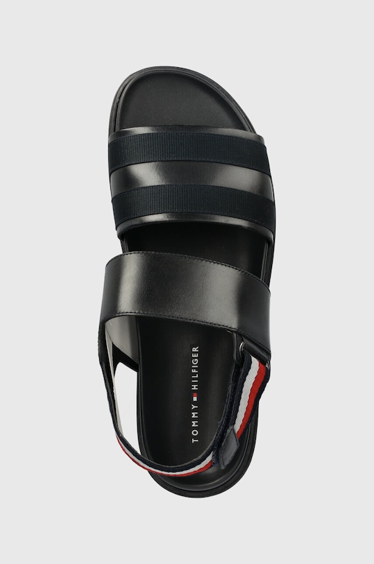 Tommy Hilfiger sandały skórzane ELEVATED STRAPPY SANDAL granatowy FM0FM05008