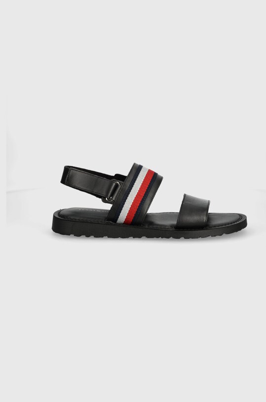 Tommy Hilfiger sandale CORE LTH STRAPPY SANDAL FM0FM05009 negru SS24