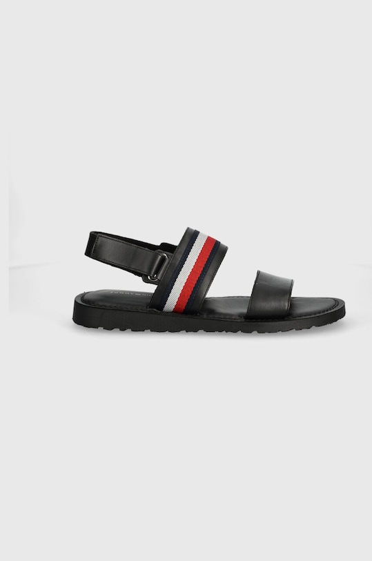 Sandály Tommy Hilfiger CORE LTH STRAPPY SANDAL FM0FM05009 černá SS24