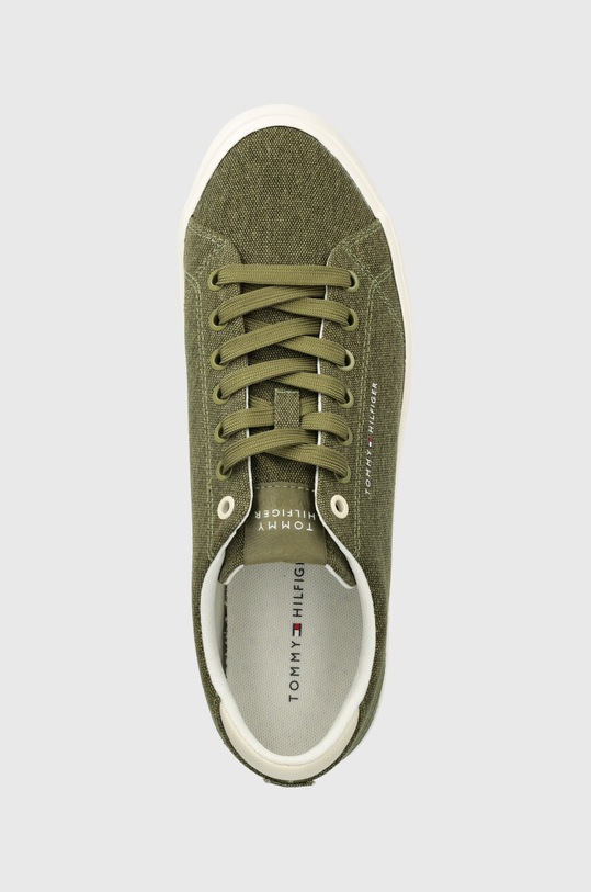 Tenisky Tommy Hilfiger TH HI VULC LOW SUMMER CVS zelená FM0FM05056