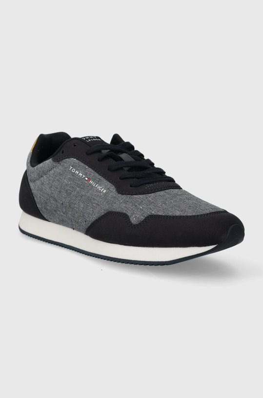 Sneakers boty Tommy Hilfiger LO RUNNER MIX CHAMBRAY FM0FM05070 námořnická modř SS24