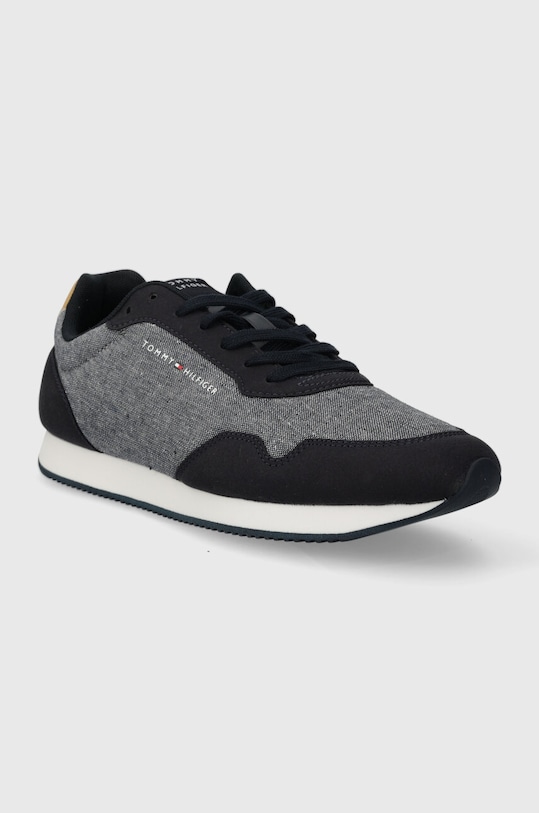 Sneakers boty Tommy Hilfiger LO RUNNER MIX CHAMBRAY FM0FM05070 námořnická modř SS24