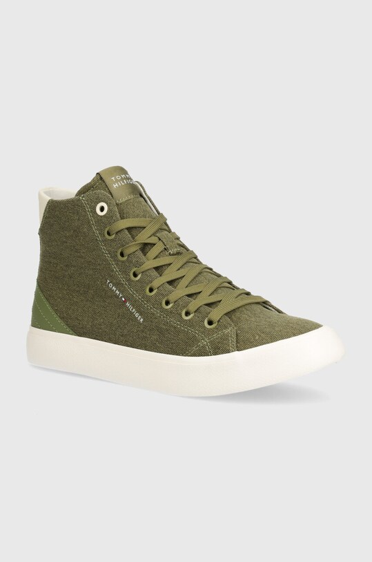 Tenisky Tommy Hilfiger TH HI VULC SUMMER CVS Planet friendly zelená FM0FM05076