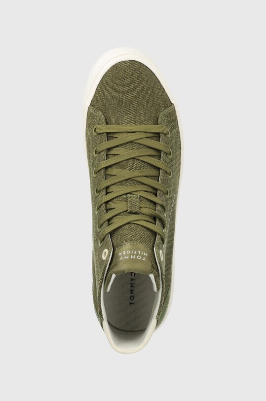 Tenisky Tommy Hilfiger TH HI VULC SUMMER CVS zelená FM0FM05076