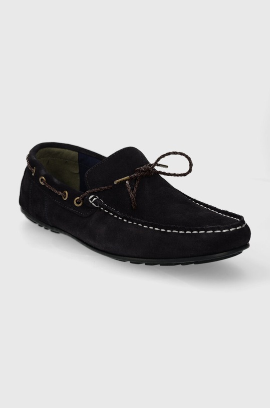 Замшеві мокасини Barbour Jenson MFO0682NY71 темно-синій SS24