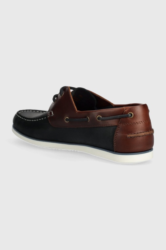 Obuwie Barbour mokasyny skórzane Wake MFO0684NY71 granatowy