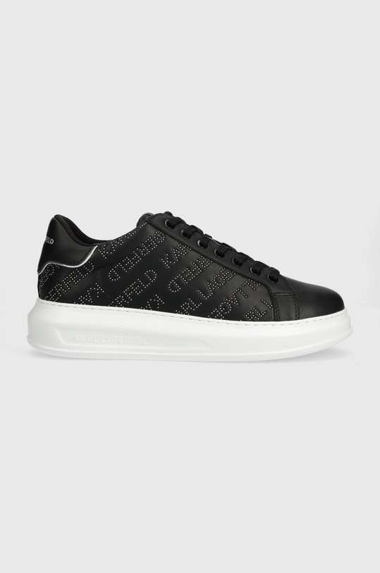 Karl Lagerfeld sneakersy skórzane KAPRI MENS Planet friendly czarny KL52571.007