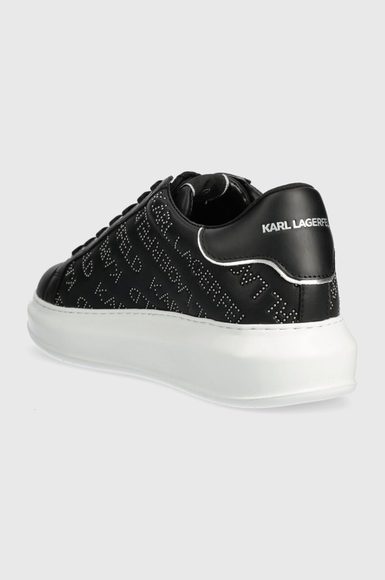 Obuwie Karl Lagerfeld sneakersy skórzane KAPRI MENS KL52571.007 czarny
