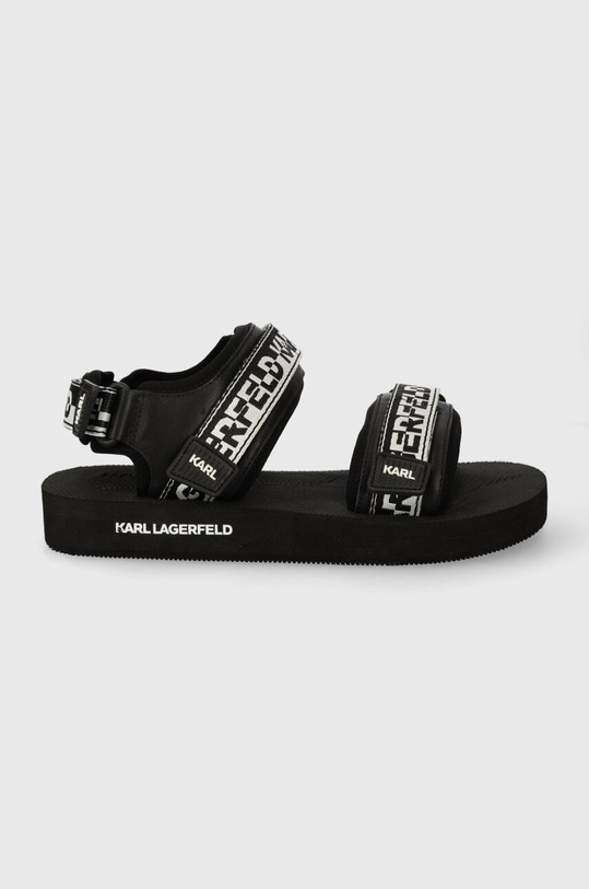 Sandále Karl Lagerfeld ATLANTIK usňová koža čierna KL70511.401