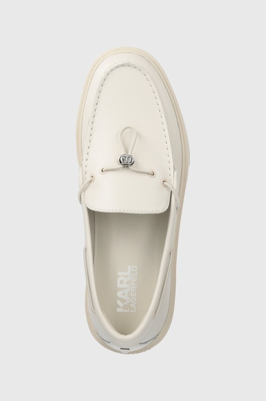 Kožne mokasinke Karl Lagerfeld FLINT II bijela KL53314.011