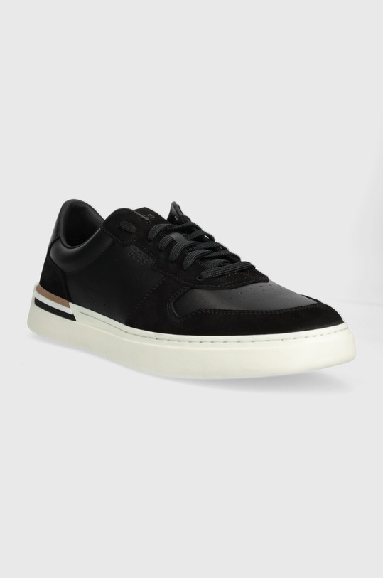 BOSS sneakersy skórzane Clint 50517303.001 czarny SS24