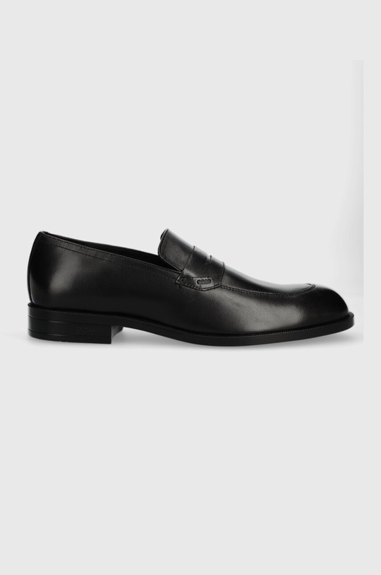 Kožené mokasíny BOSS Tayil elegantné čierna 50516767.001