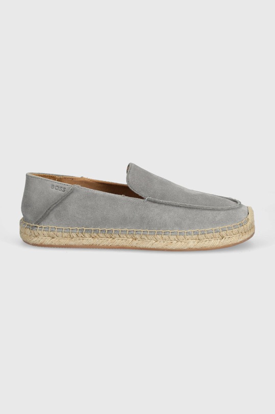 BOSS espadryle zamszowe Madeira 50516853.035 szary SS24