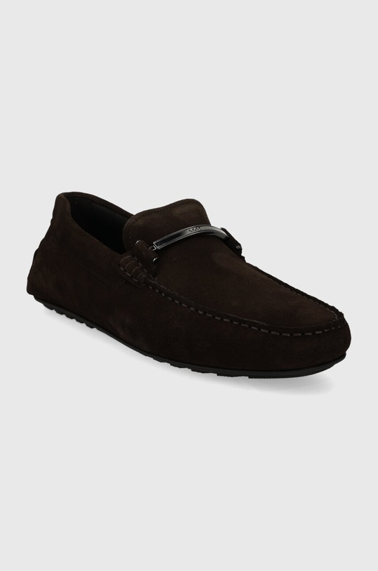 Semišové mokasíny BOSS Noel 50517141.201 hnědá SS24