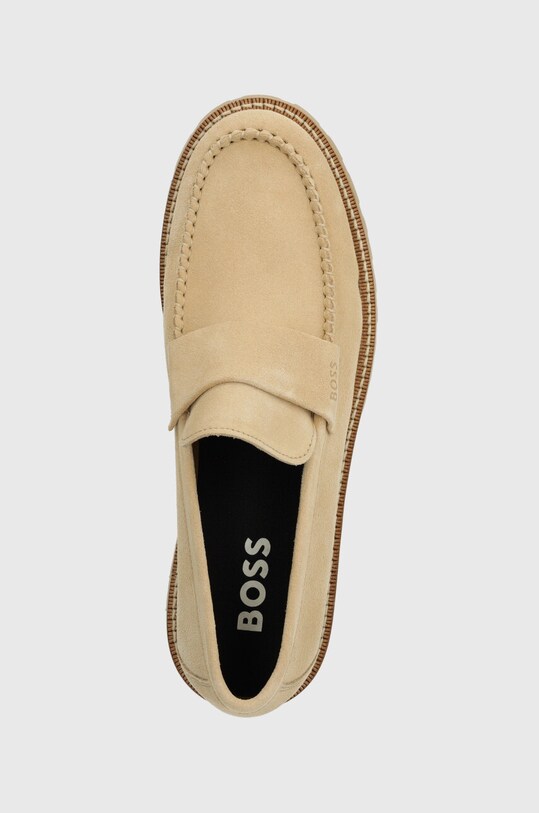 Mokasinke od brušene kože BOSS Tirian bež 50517143.250