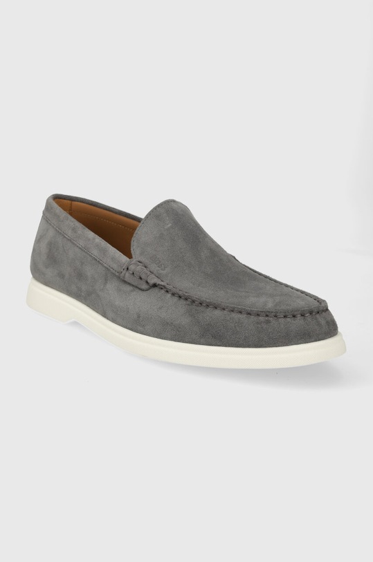 Semišové mokasíny BOSS Sienne 50521403.035 šedá SS24
