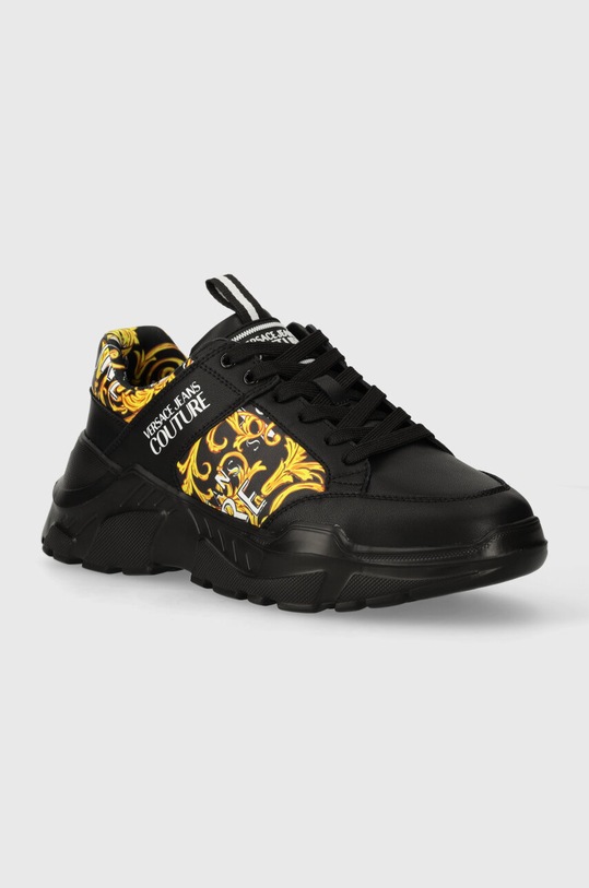 Kožené tenisky Versace Jeans Couture Speedtrack imitácia kože čierna 76YA3SC2.ZPA52.G89