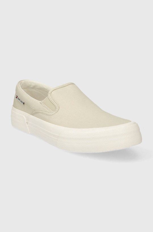 Tommy Jeans tenisówki TJM SLIP ON CANVAS COLOR EM0EM01366 beżowy SS24