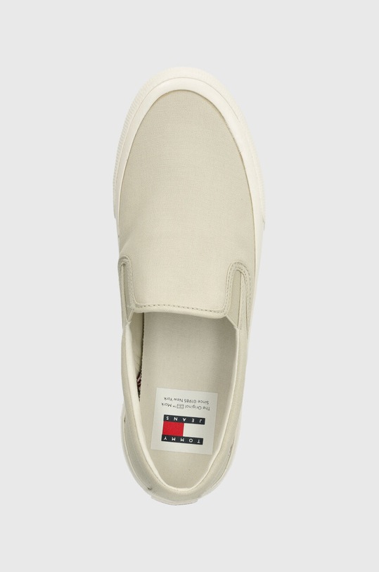 Tommy Jeans tenisówki TJM SLIP ON CANVAS COLOR beżowy EM0EM01366