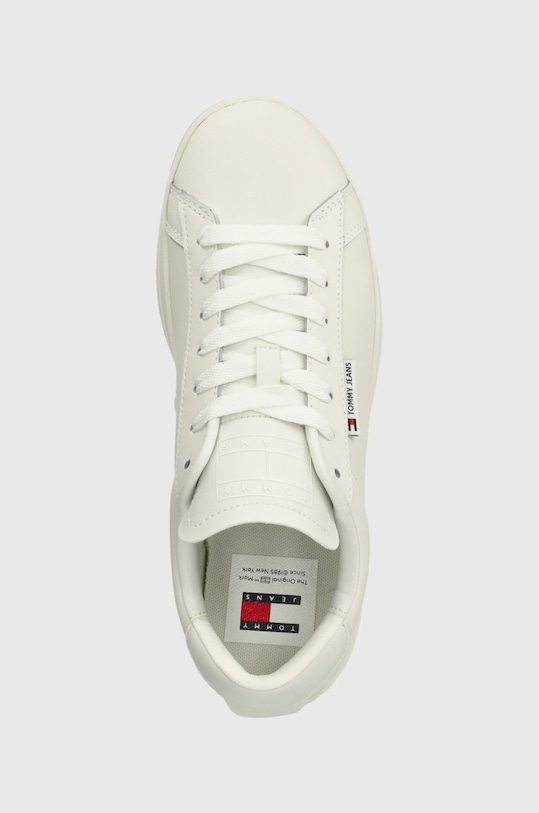 Tommy Jeans sneakers din piele TJM LEATHER LOW CUPSOLE alb EM0EM01374