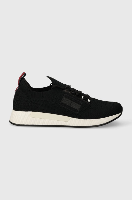 Sneakers boty Tommy Jeans TJM ELEVATED RUNNER KNITTED Planet friendly černá EM0EM01382