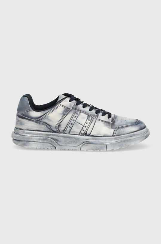 Tommy Jeans sneakers in pelle THE BROOKLYN DIP DYED EM0EM01410 blu navy SS24