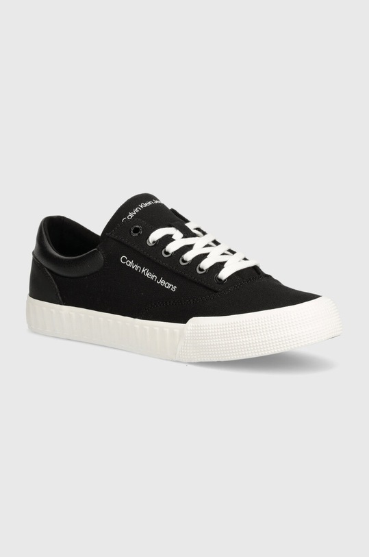 Tenisky Calvin Klein Jeans SKATER VULC LOW LACEUP MIX IN DC černá YM0YM00903