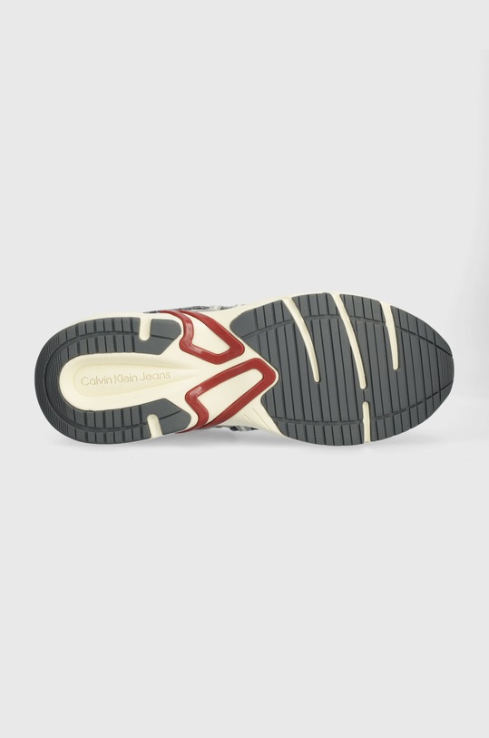 Calvin Klein Jeans sneakersy RETRO TENNIS LOW LACEUP MIX DIF YM0YM00918 beżowy