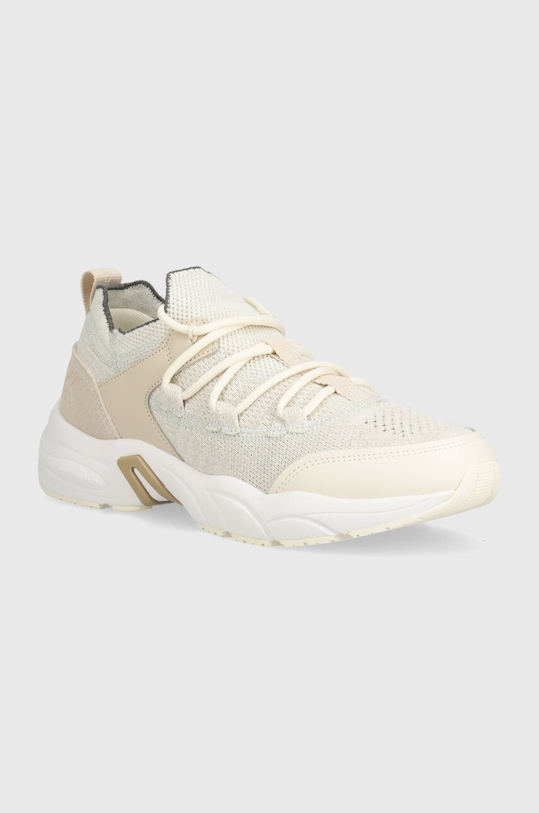 Кроссовки Calvin Klein Jeans RETRO TENNIS LOW SOCK MIX UC кожа бежевый YM0YM00928