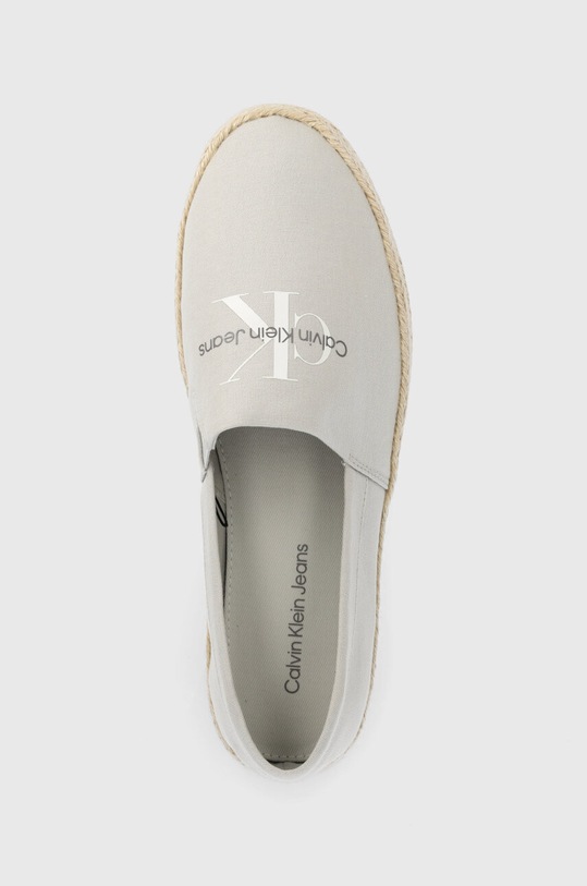 Calvin Klein Jeans espadryle ESPADRILLE SLIPON ML szary YM0YM00935