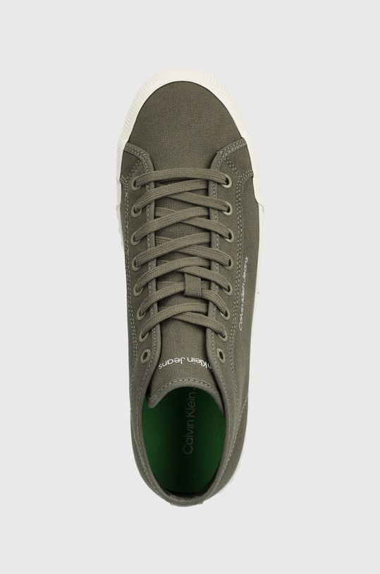 Calvin Klein Jeans trampki SKATER VULC MID LACEUP CS IN DC zielony YM0YM00978
