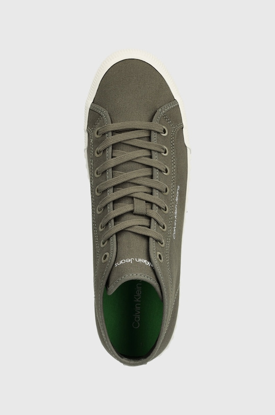 Calvin Klein Jeans trampki SKATER VULC MID LACEUP CS IN DC zielony YM0YM00978