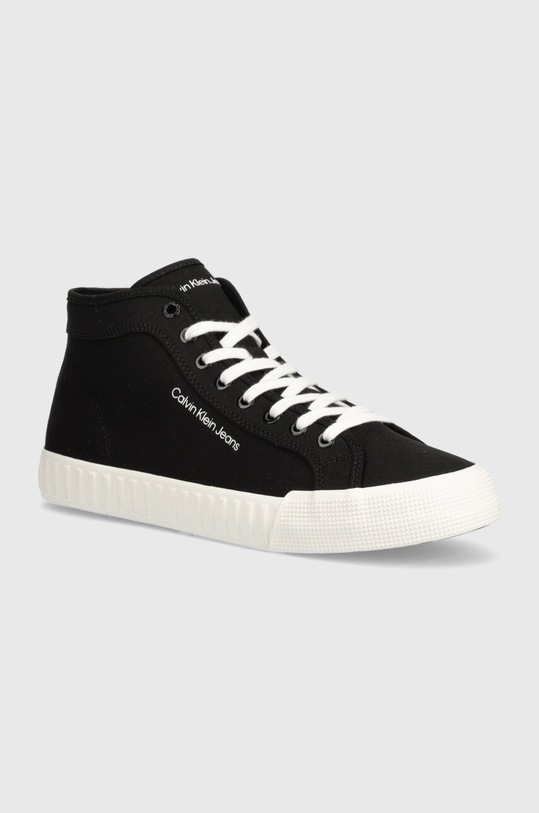 Kecky Calvin Klein Jeans SKATER VULC MID LACEUP CS IN DC černá YM0YM00978
