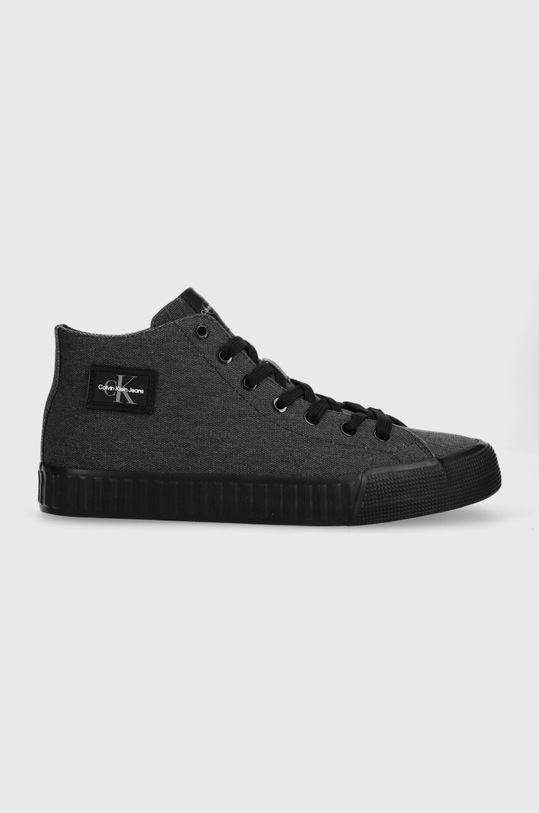 Πάνινα παπούτσια Calvin Klein Jeans SKATER VULC MID LACEUP CS ML DIF Planet friendly μαύρο YM0YM01023