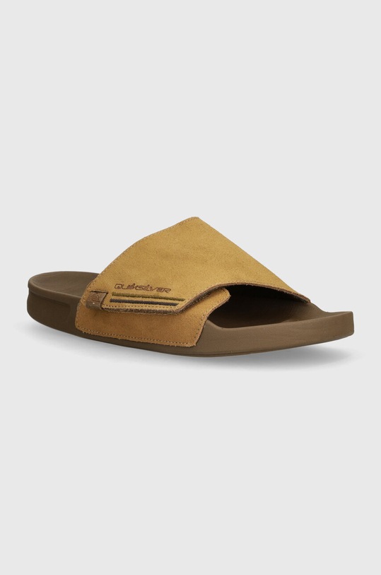 Quiksilver papucs velúrból bézs AQYL101378