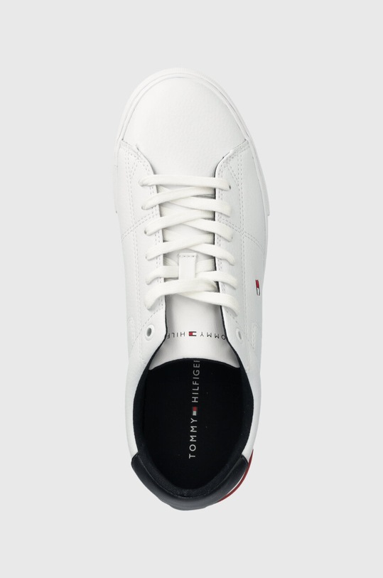 Tommy Hilfiger bőr sportcipő ESSENTIAL LEATHER DETAIL VULC fehér FM0FM04047