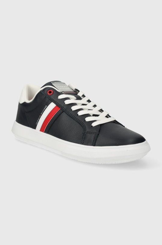 Kožené tenisky Tommy Hilfiger ESSENTIAL LEATHER CUPSOLE FM0FM04921 tmavomodrá SS24
