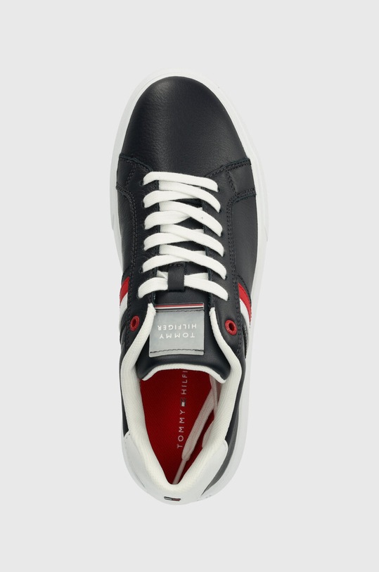 Kožené tenisky Tommy Hilfiger ESSENTIAL LEATHER CUPSOLE tmavomodrá FM0FM04921