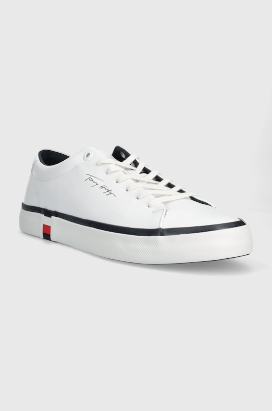 Кожаные кроссовки Tommy Hilfiger MODERN VULC CORPORATE LEATHER FM0FM04922 белый SS24