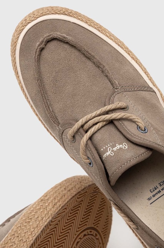 Pepe Jeans espadryle zamszowe PMS10325 beżowy PMS10325