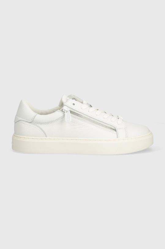 Δερμάτινα αθλητικά παπούτσια Calvin Klein LOW TOP LACE UP W/ZIP HM0HM01475 λευκό SS24