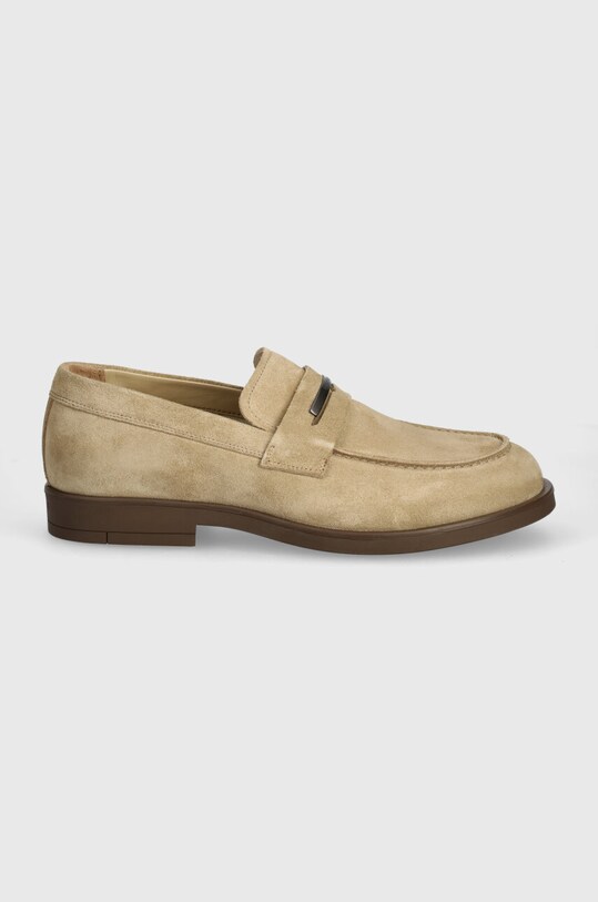 Calvin Klein mocasini din piele intoarsa MOCCASIN SUEDE HM0HM01469 bej SS24