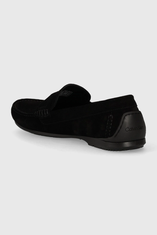 Boty Semišové mokasíny Calvin Klein DRIVING SHOE BOLD LOGO HM0HM01448 černá